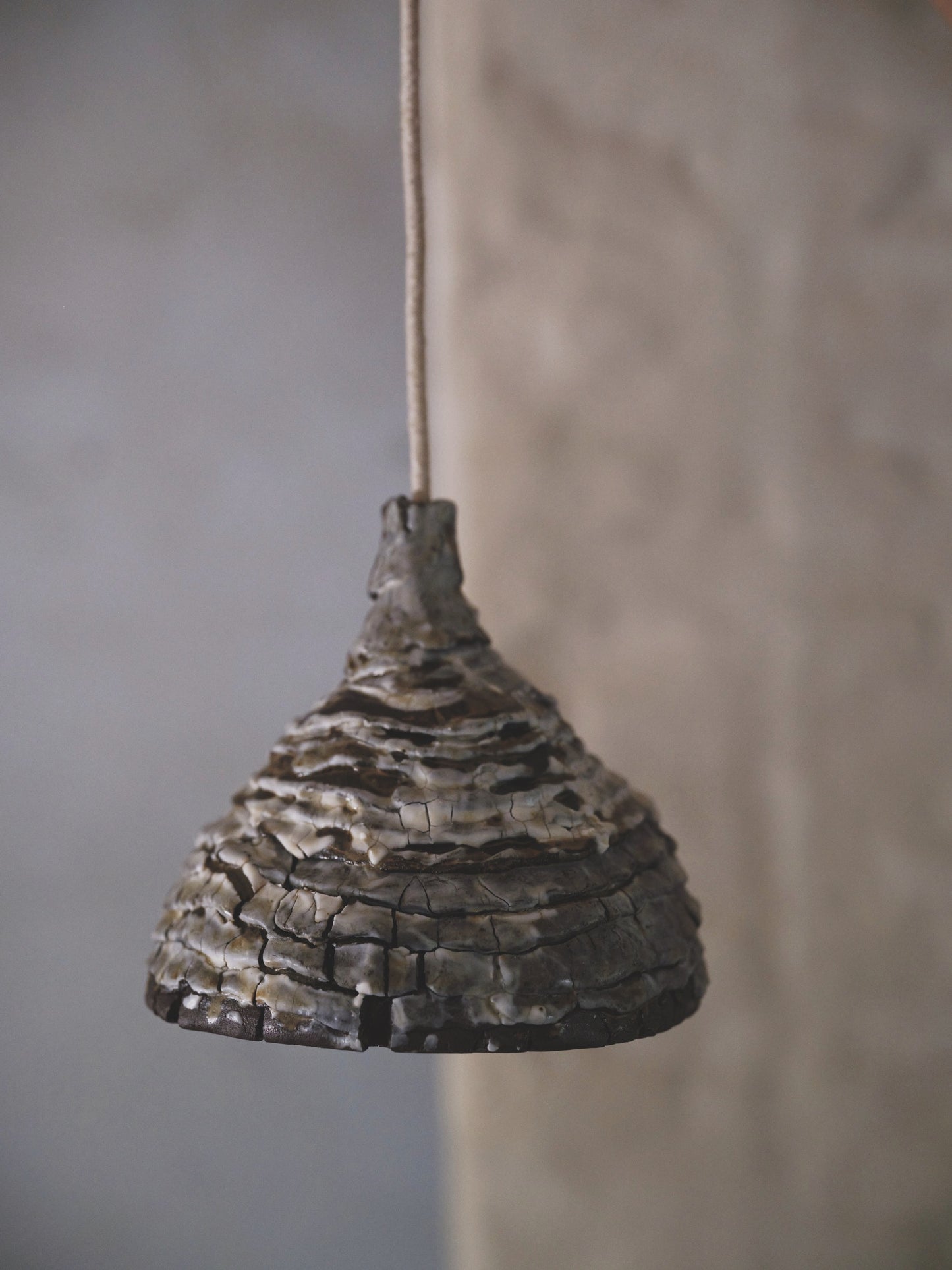 Seizan no. 5 - light sculpture, clay