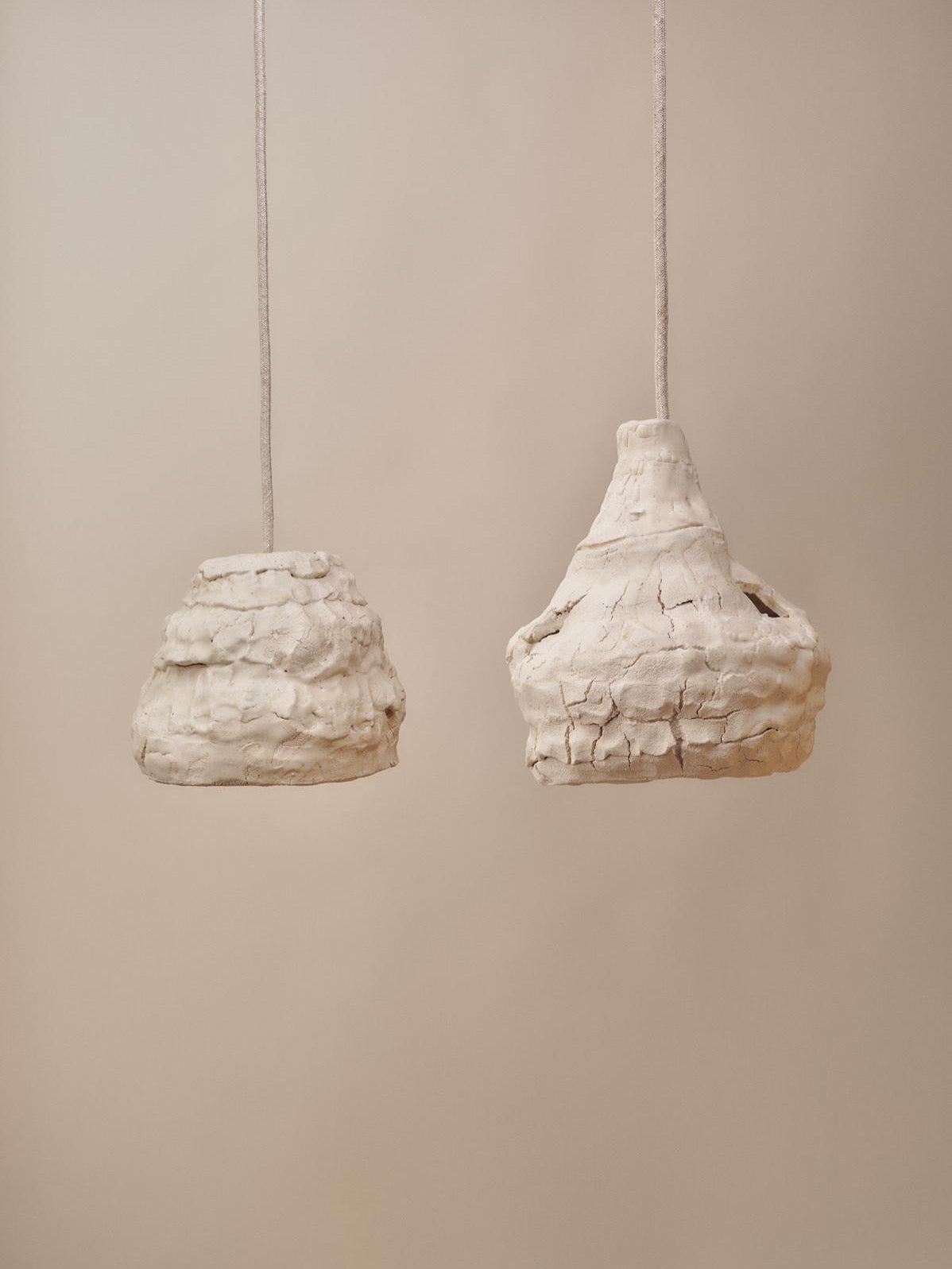 Seizan no. 8 - light sculpture, clay