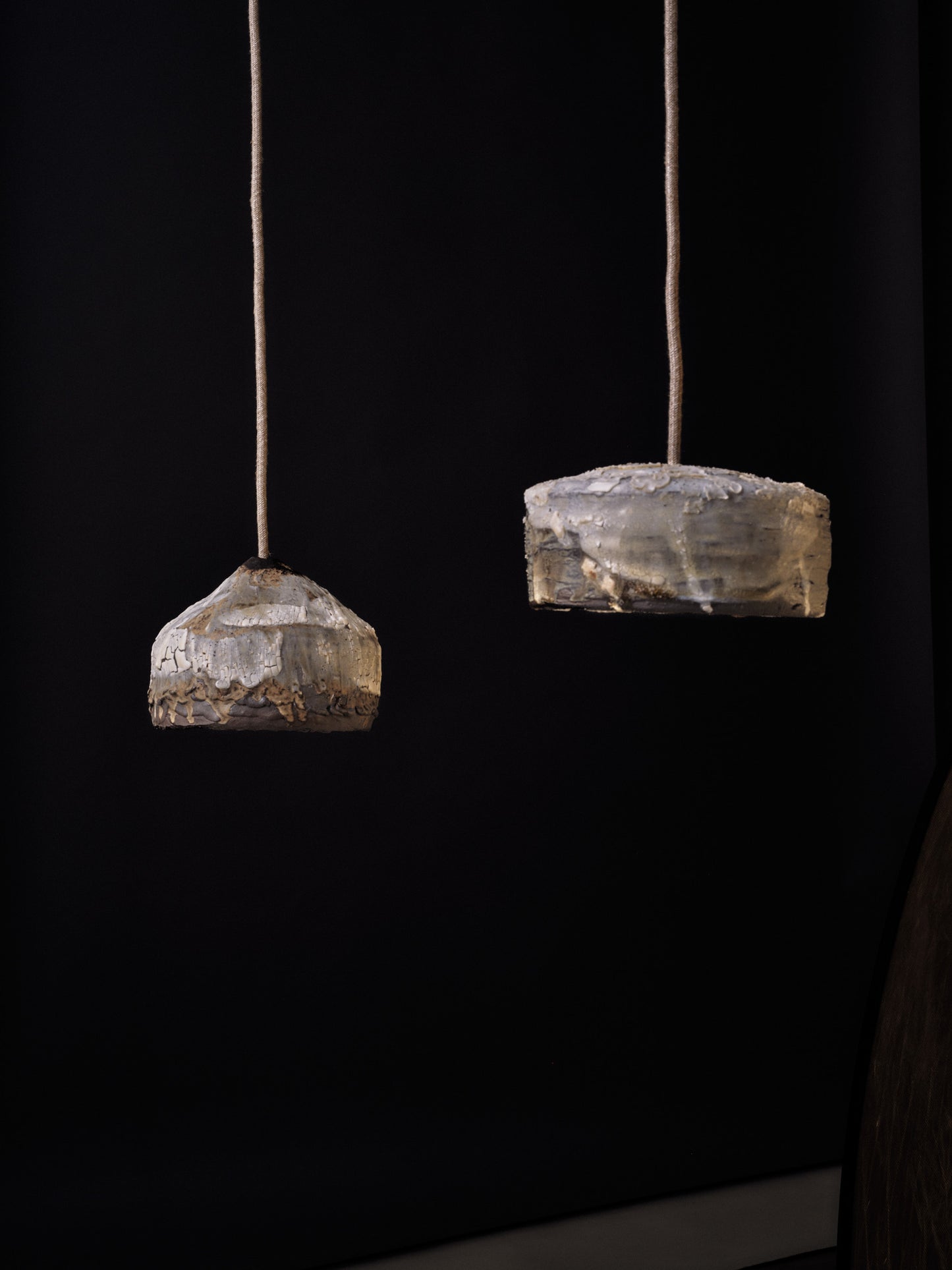 Seizan no. 2 - light sculpture, clay