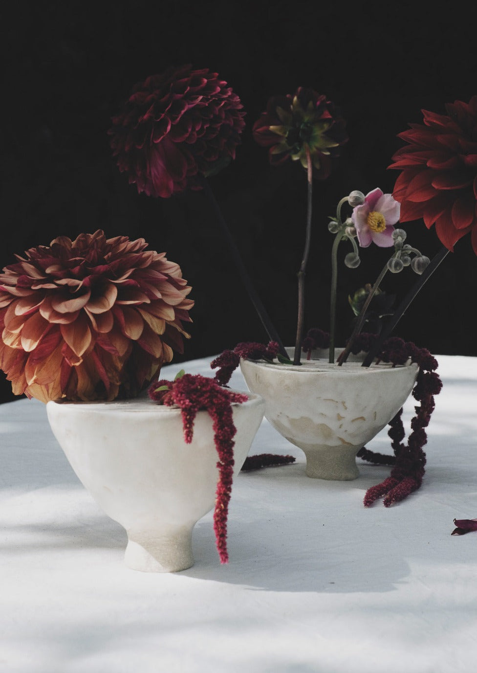 white lotus bowl & ikebana holder