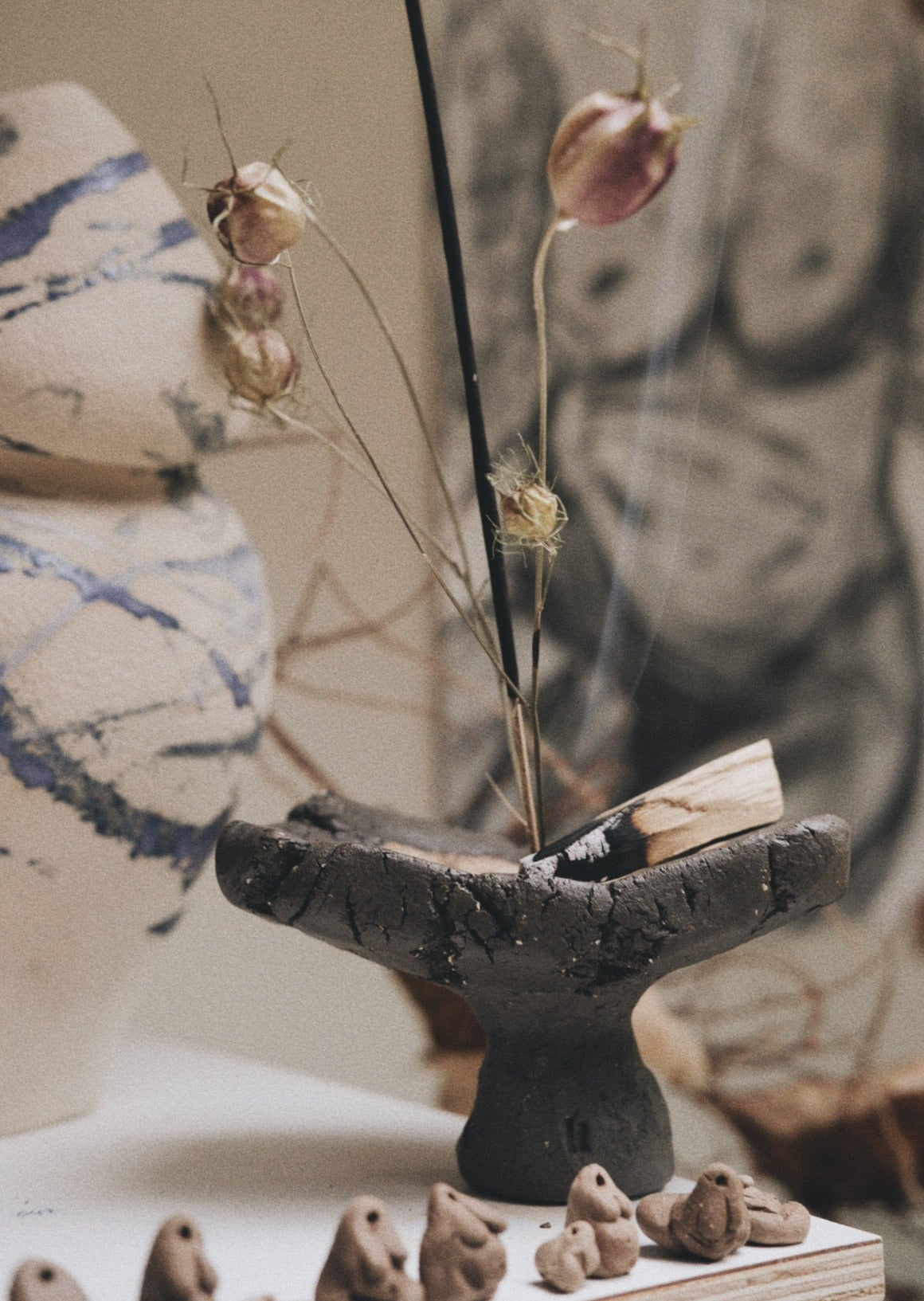 Wabi tray circle black