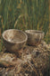 Tea bowl ash glaze golden light