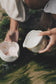 Yuzamashi / tea pitcher soft white and ash